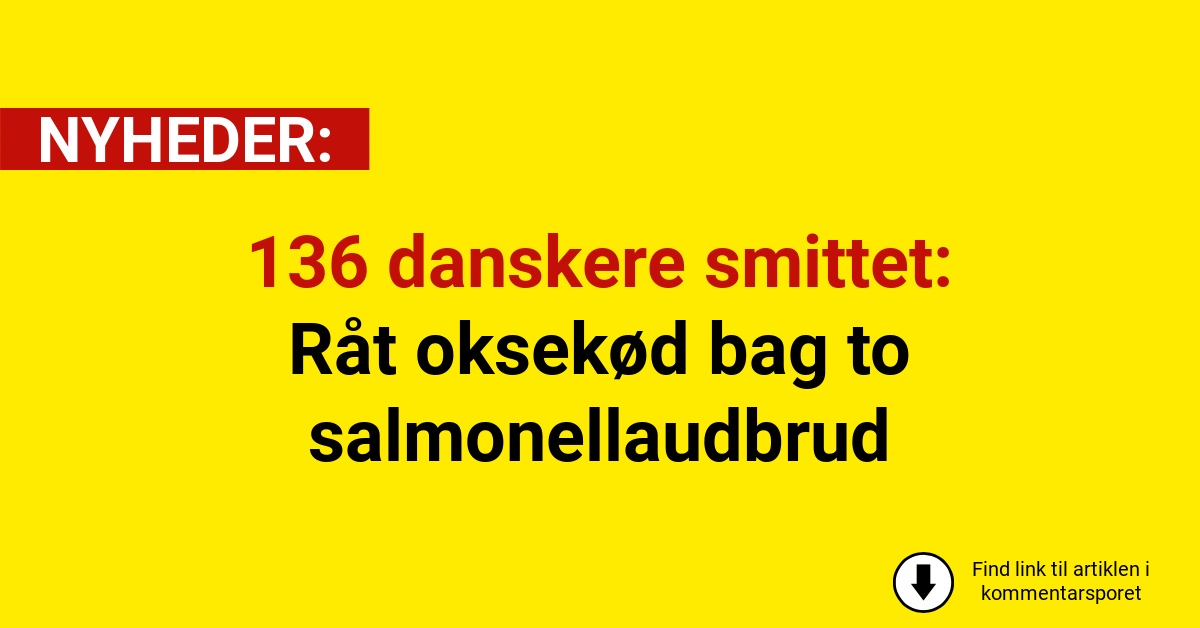 136 danskere smittet: Råt oksekød bag to salmonellaudbrud