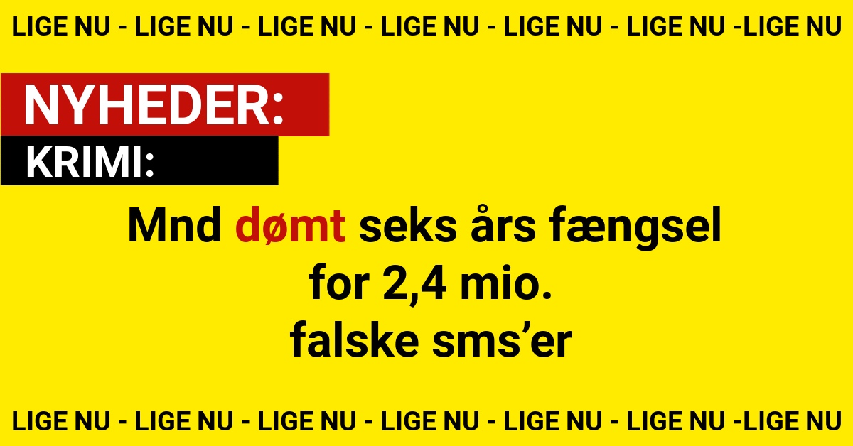 41-årig mand dømt seks års fængsel for 2,4 mio. falske sms’er