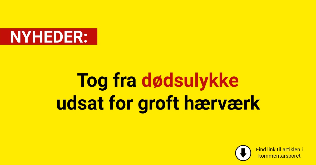 Tog fra dødsulykke udsat for groft hærværk