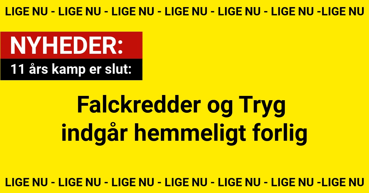 11 års kamp er slut: Falckredder og Tryg indgår hemmeligt forlig