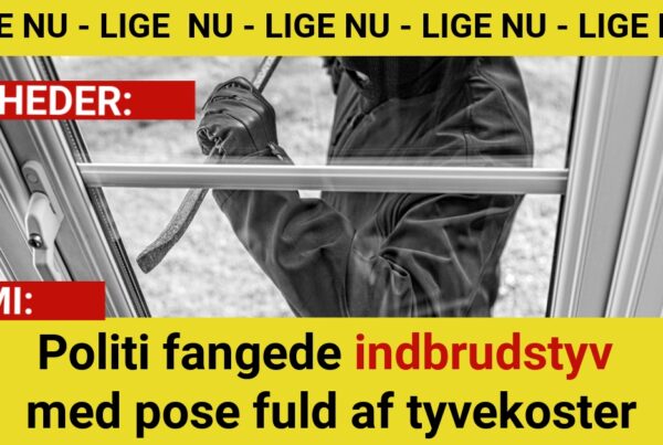 Politi fangede indbrudstyv med pose fuld af tyvekoster