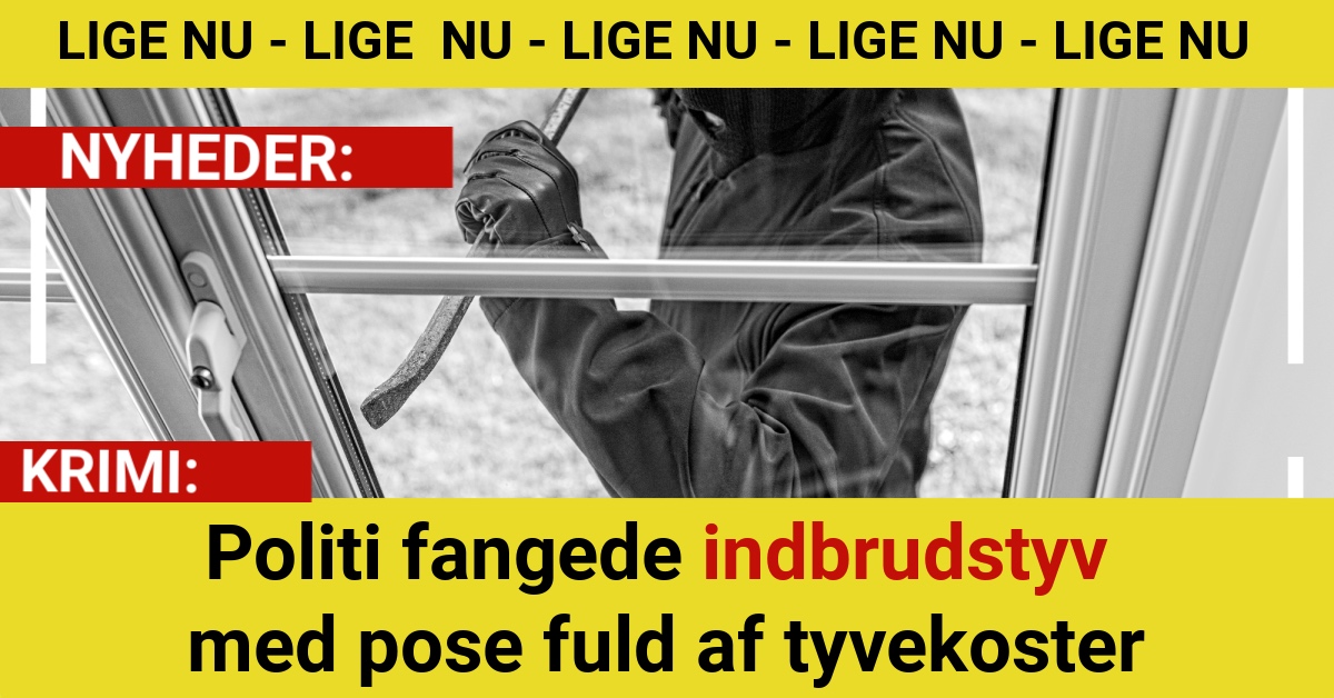 Politi fangede indbrudstyv med pose fuld af tyvekoster