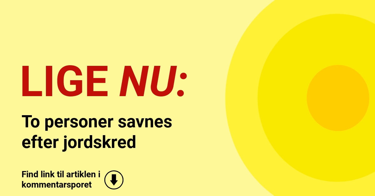 To personer savnes efter jordskred