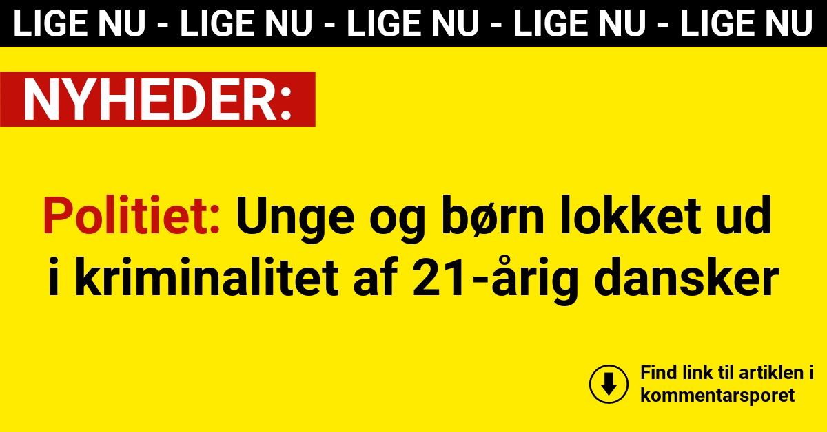 Politiet: Unge og børn lokket ud i kriminalitet af 21-årig dansker