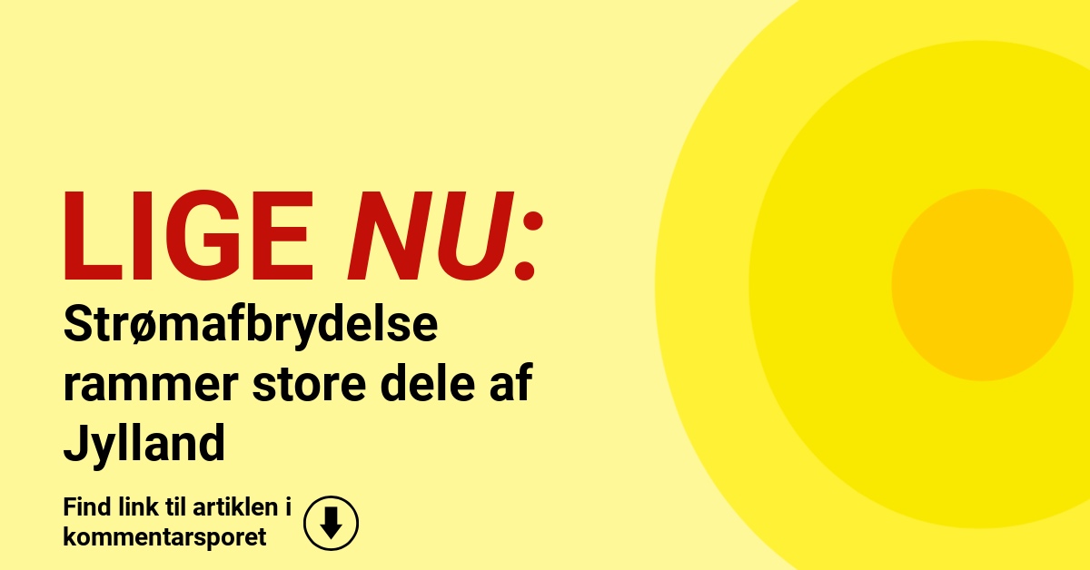 Strømafbrydelse rammer store dele af Jylland