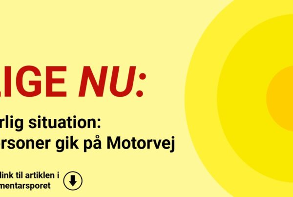 Farlig situation: Personer gik på Motorvej