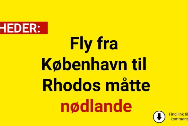 Fly fra København til Rhodos måtte nødlande