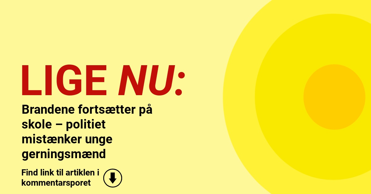 Brandene fortsætter på skole – politiet mistænker unge gerningsmænd