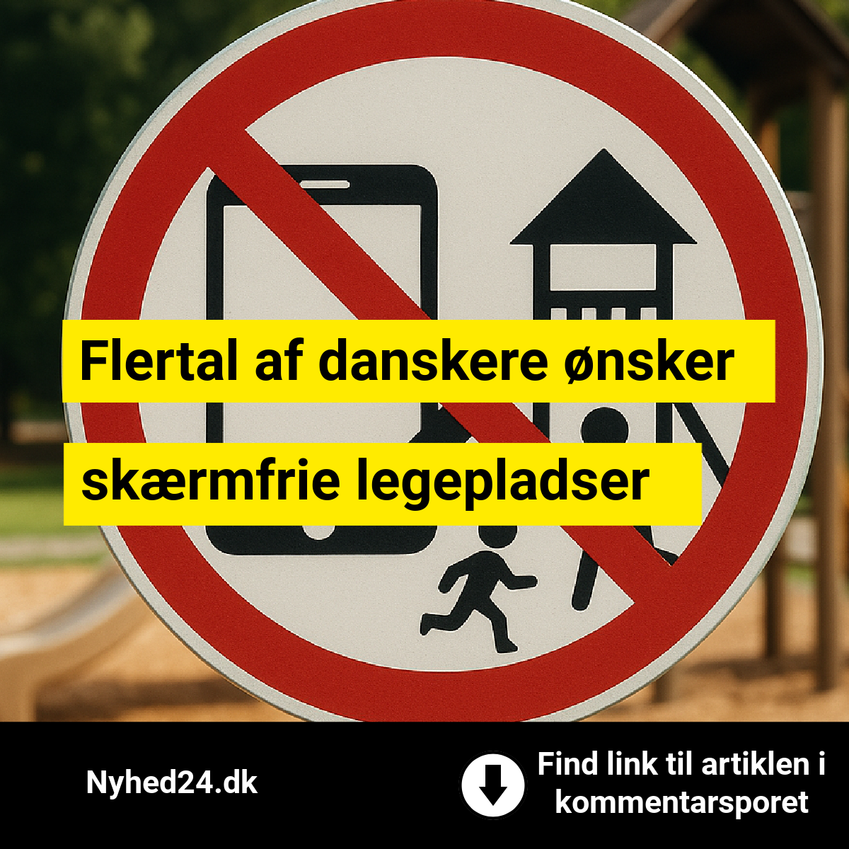 Flertal af danskere ønsker skærmfrie legepladser