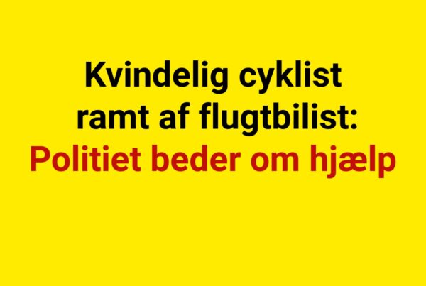 Kvindelig cyklist ramt af flugtbilist: Politiet beder om hjælp