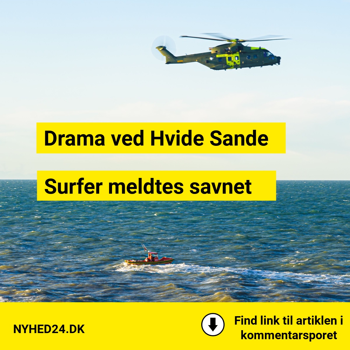 Drama ved Hvide Sande: Surfer meldtes savnet