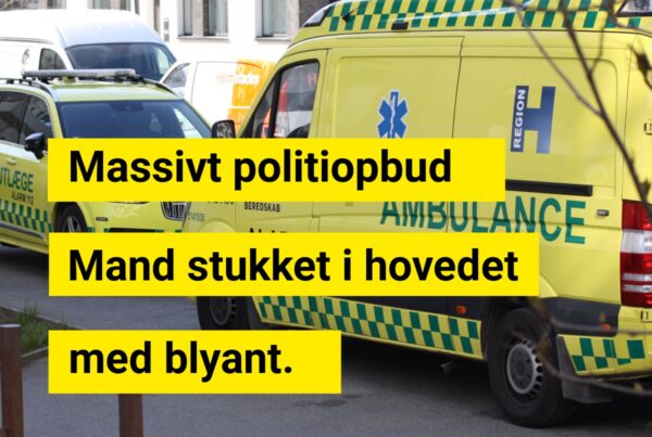 Massivt politiopbud: Mand stukket i hovedet med blyant