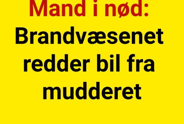Mand i nød: Brandvæsenet redder bil fra mudderet