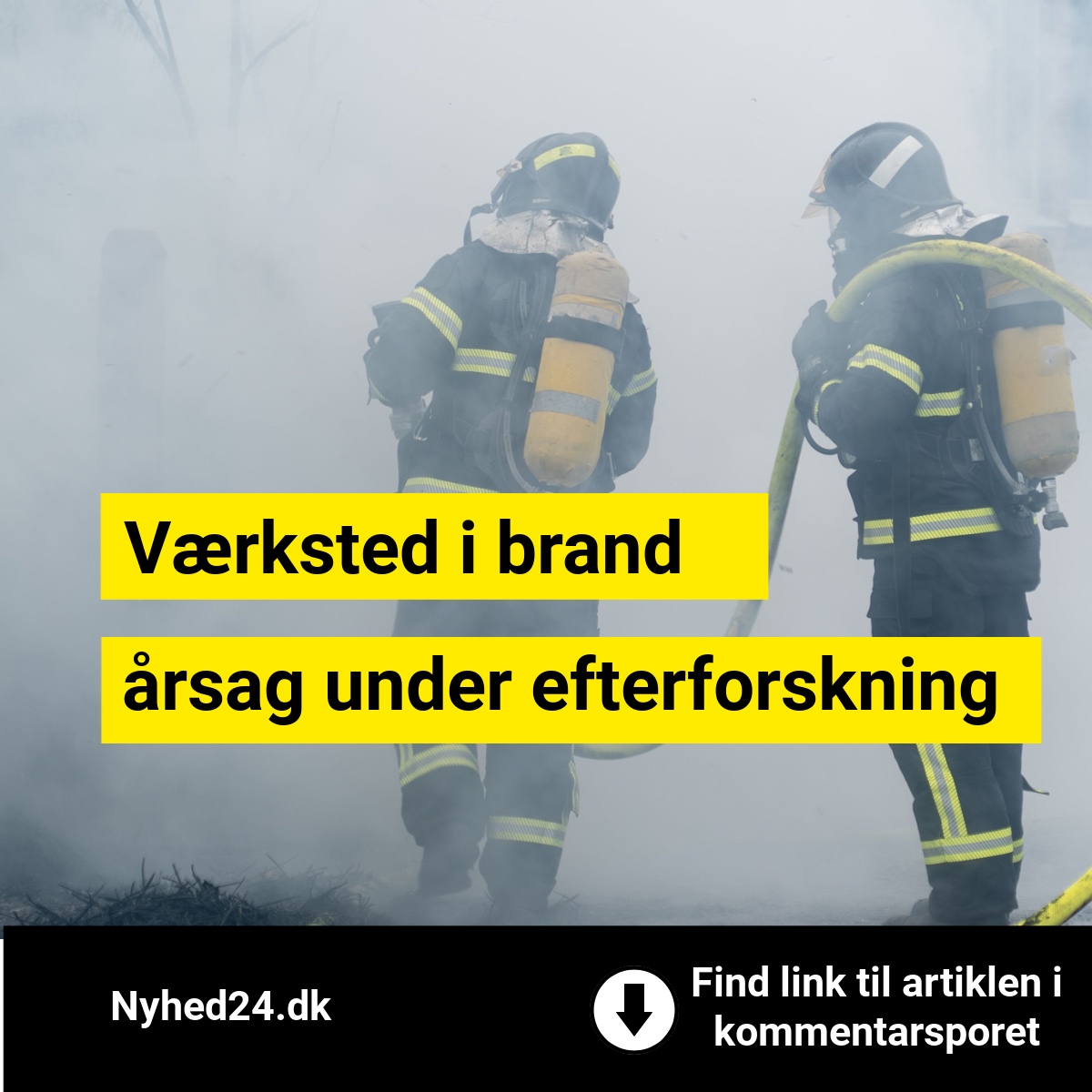 Politiet rykker ud til brand på værksted
