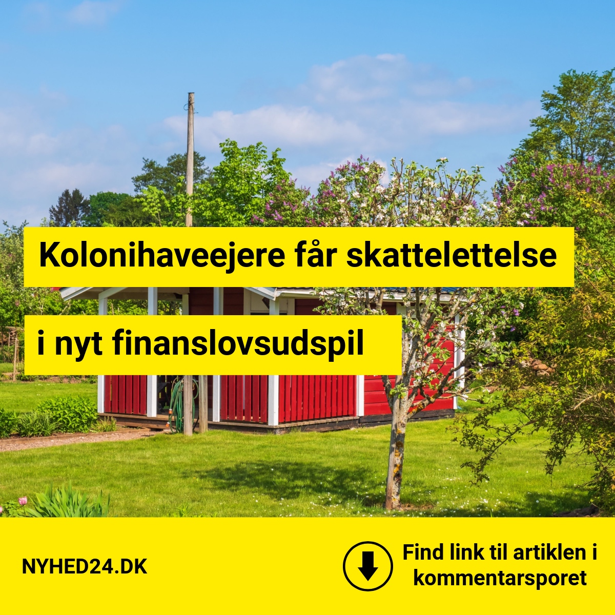 Kolonihaveejere får skattelettelse i nyt finanslovsudspil