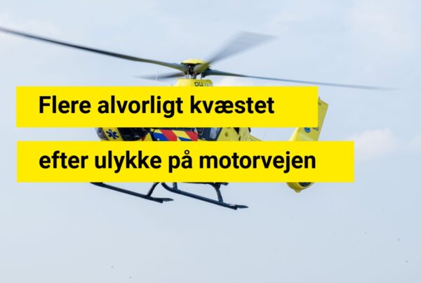 Flere alvorligt kvæstet efter ulykke på motorvejen