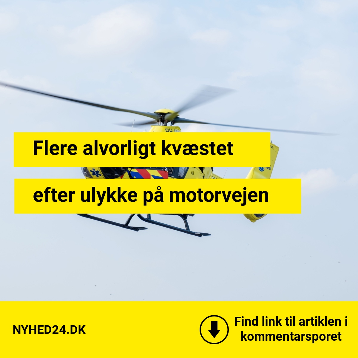 Flere alvorligt kvæstet efter ulykke på motorvejen