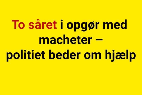To såret i opgør med macheter – politiet beder om hjælp