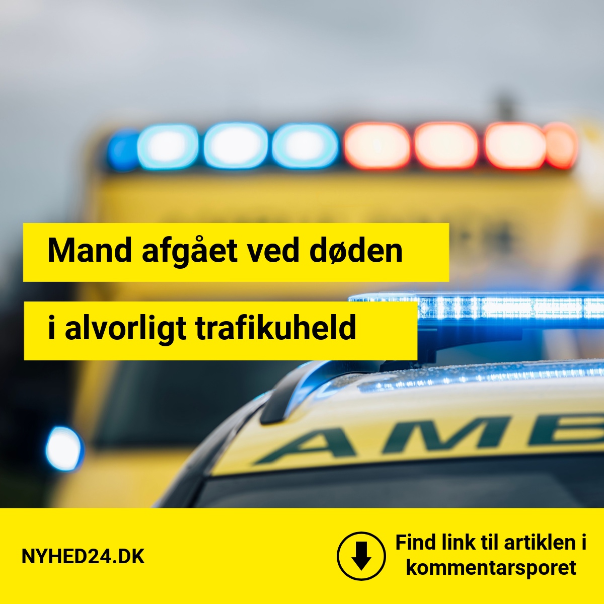 Mand afgået ved døden i alvorligt trafikuheld