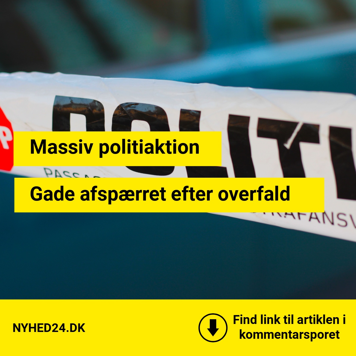 Massiv politiaktion: Gade afspærret efter overfald