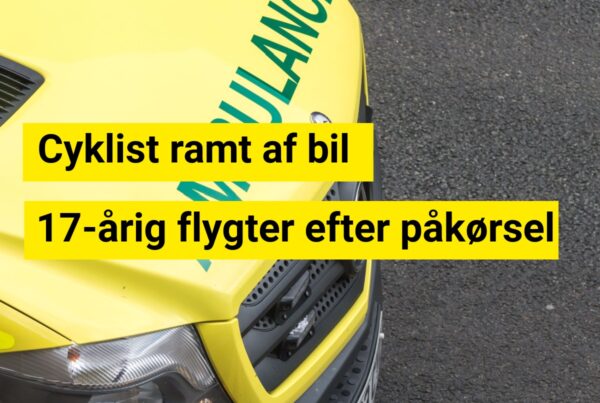 Cyklist ramt af bil – føreren var en 17-årig
