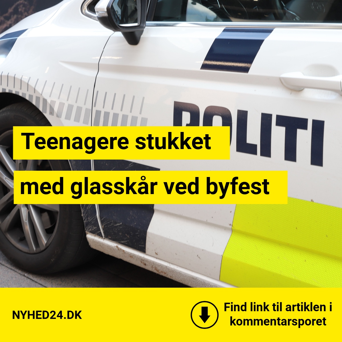 Teenagere stukket med glasskår ved byfest
