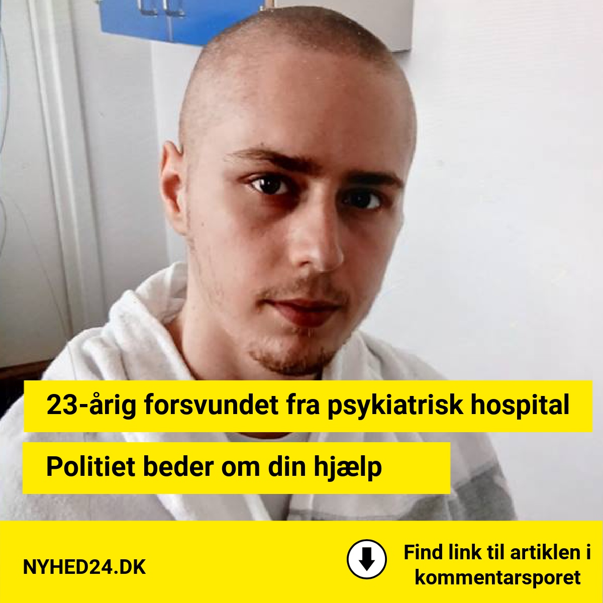 23-årig forsvundet fra psykiatrisk hospital – politiet advarer
