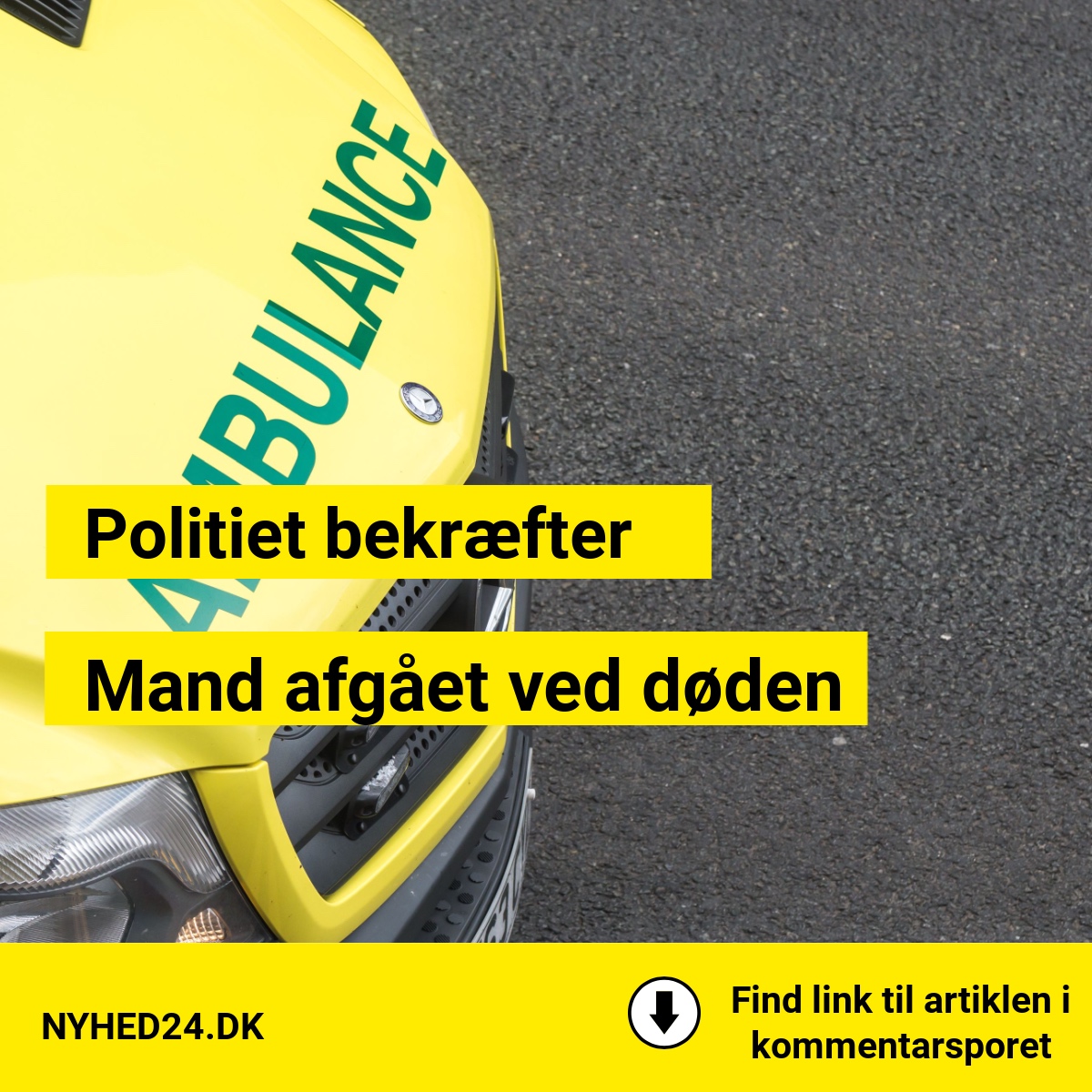 Mand afgået ved døden