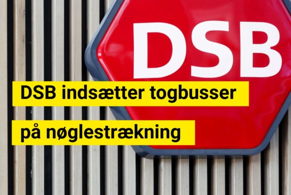 DSB indsætter togbusser på nøglestrækning