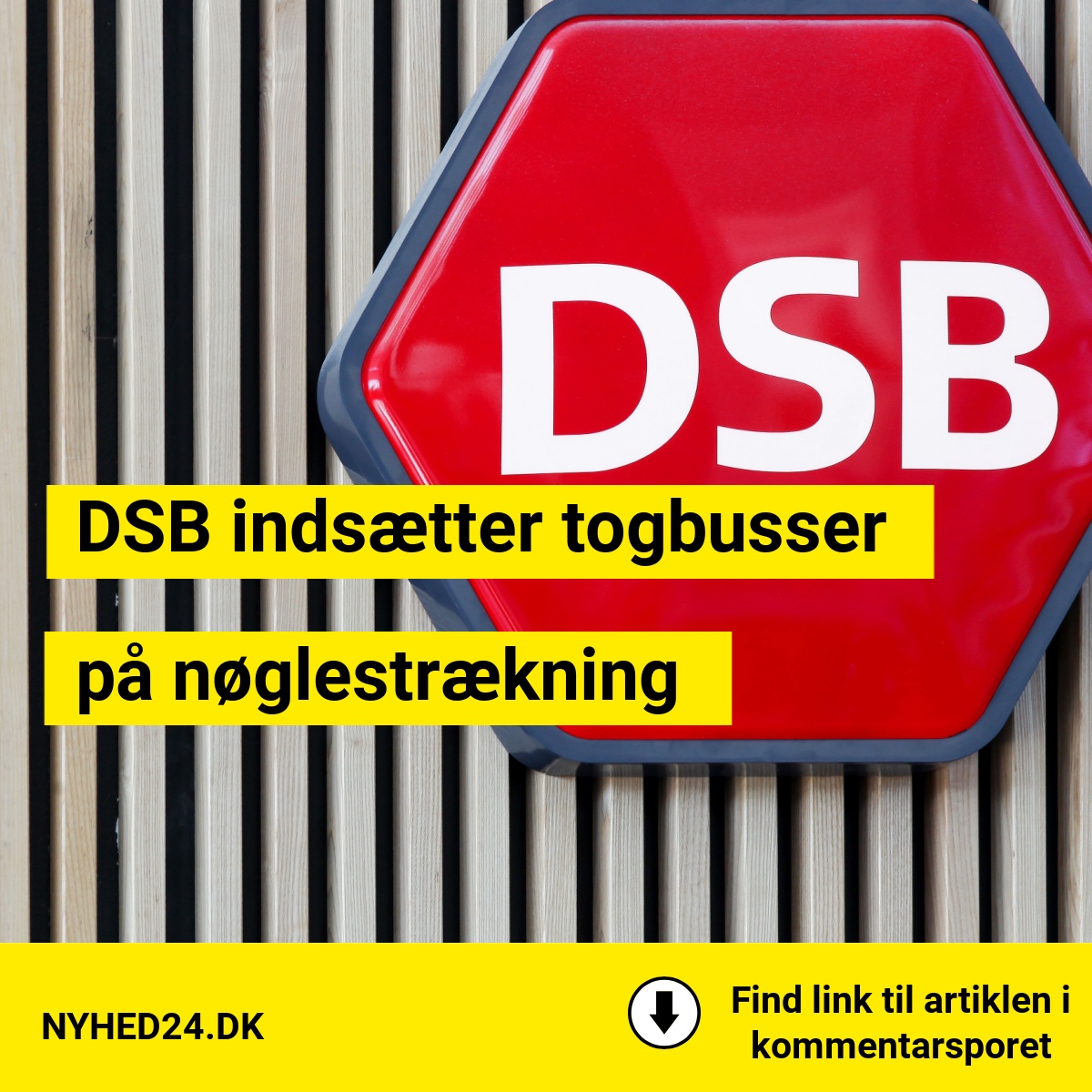 DSB indsætter togbusser på nøglestrækning