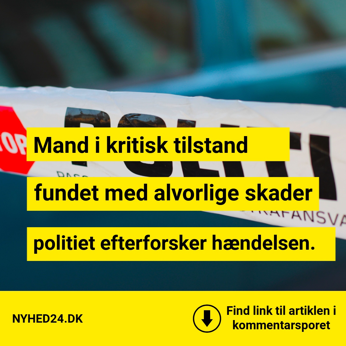 Mand i kritisk tilstand