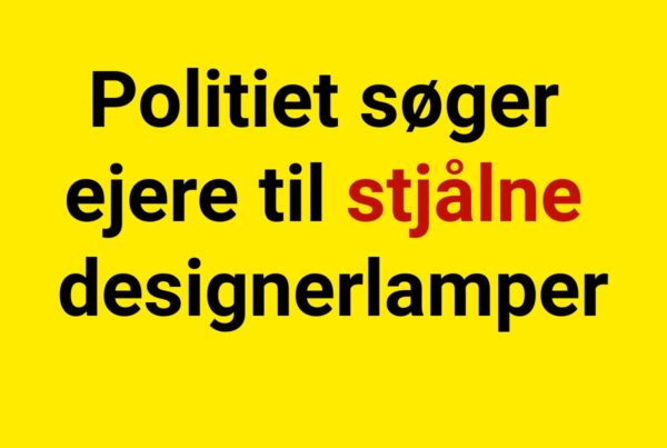 Politiet søger ejere til stjålne designerlamper