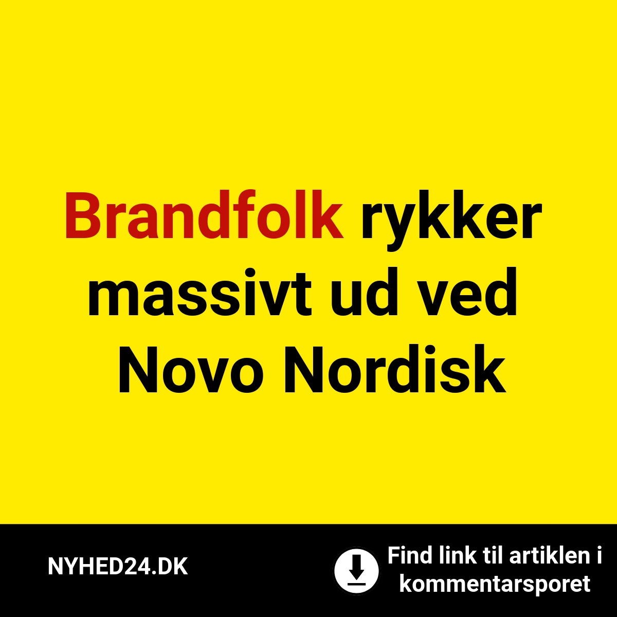 Brandfolk rykker massivt ud ved Novo Nordisk