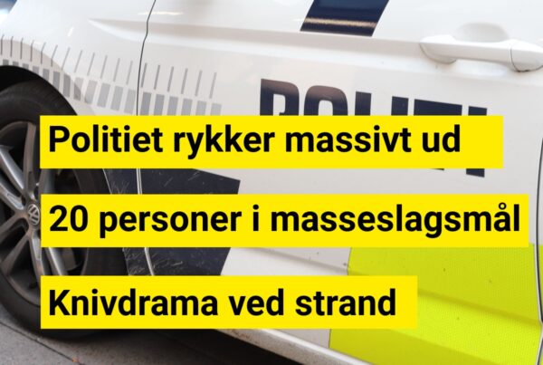Politiet rykker massivt ud - 20 personer i masseslagsmål