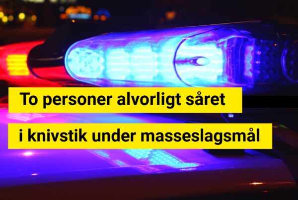 To personer alvorligt såret i knivstik under masseslagsmål