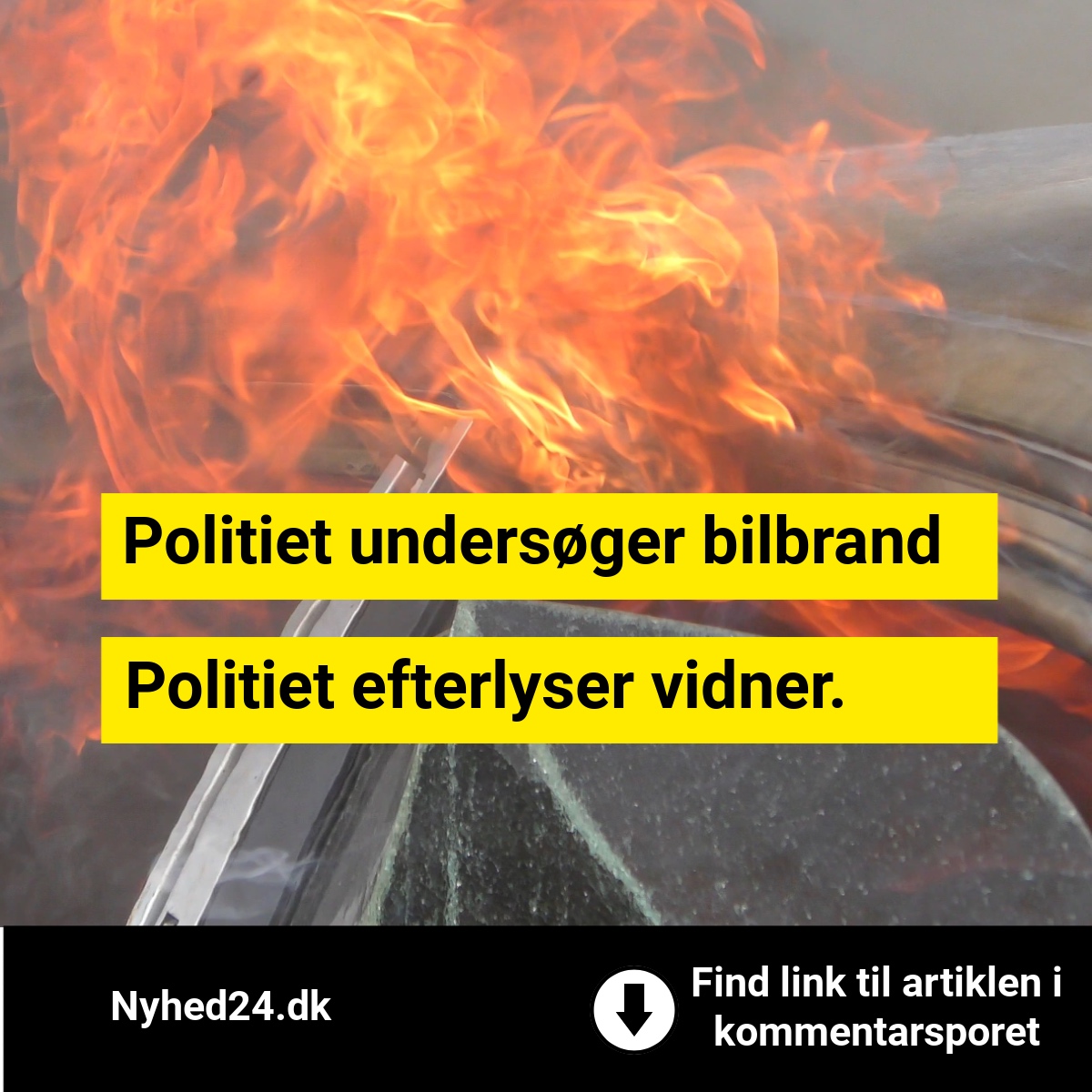 Mistænkelig bilbrand: Politiet søger vidner