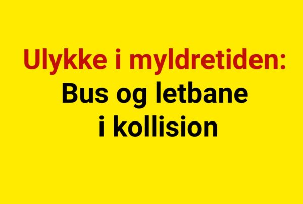 Ulykke i myldretiden: Bus og letbane i kollision