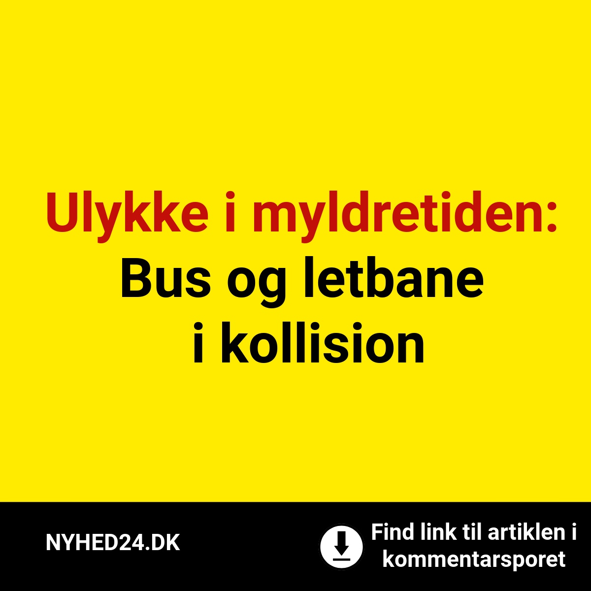 Ulykke i myldretiden: Bus og letbane i kollision