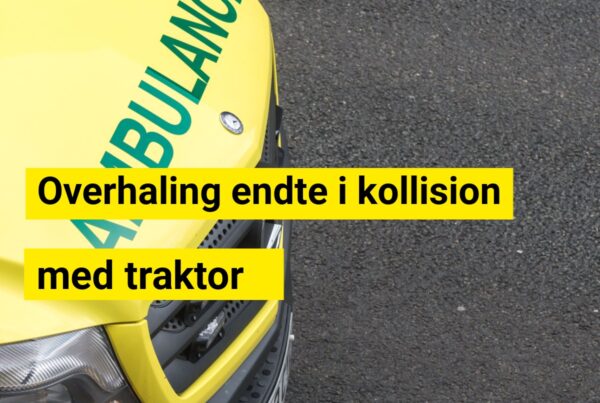 Overhaling endte i kollision med traktor