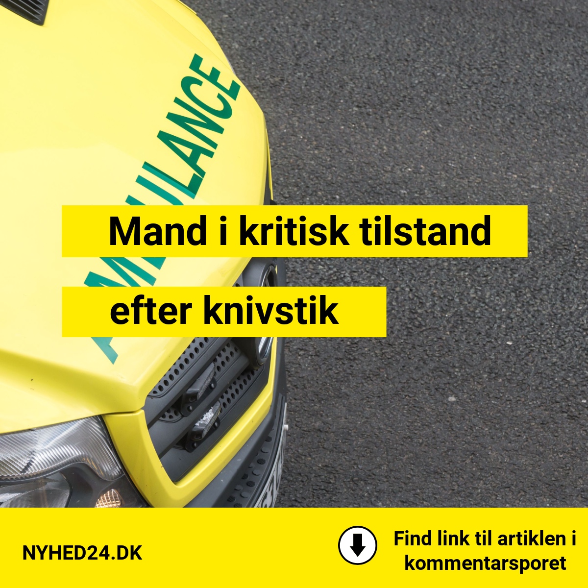 Mand i kritisk tilstand efter knivstik