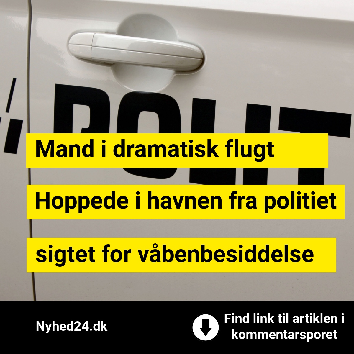 Mand i dramatisk flugt: Hoppede i havnen fra politiet