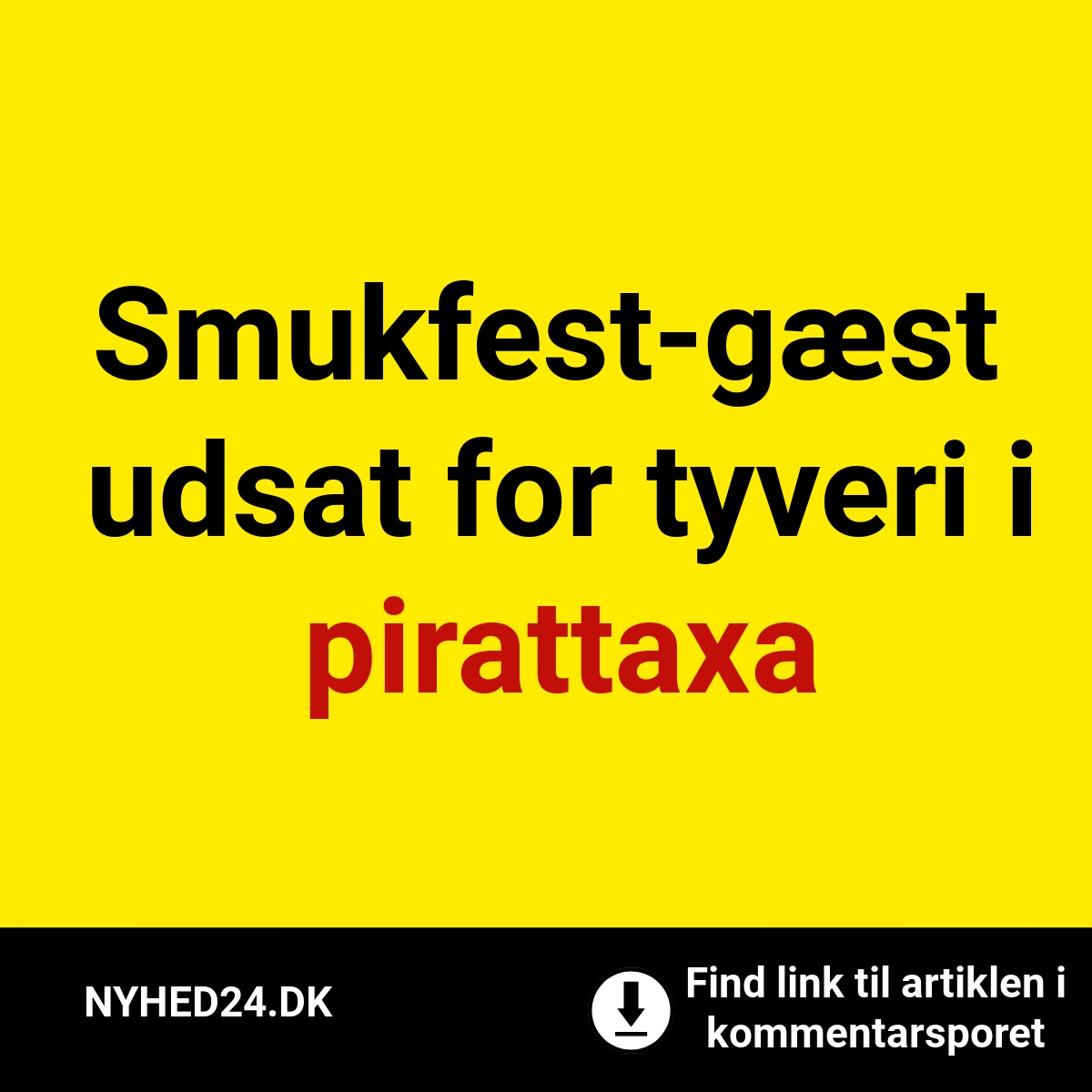 Smukfest-gæst udsat for tyveri i pirattaxa