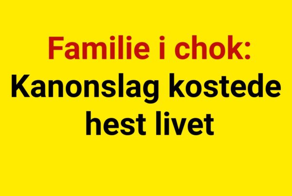 Familie i chok: Kanonslag kostede hest livet
