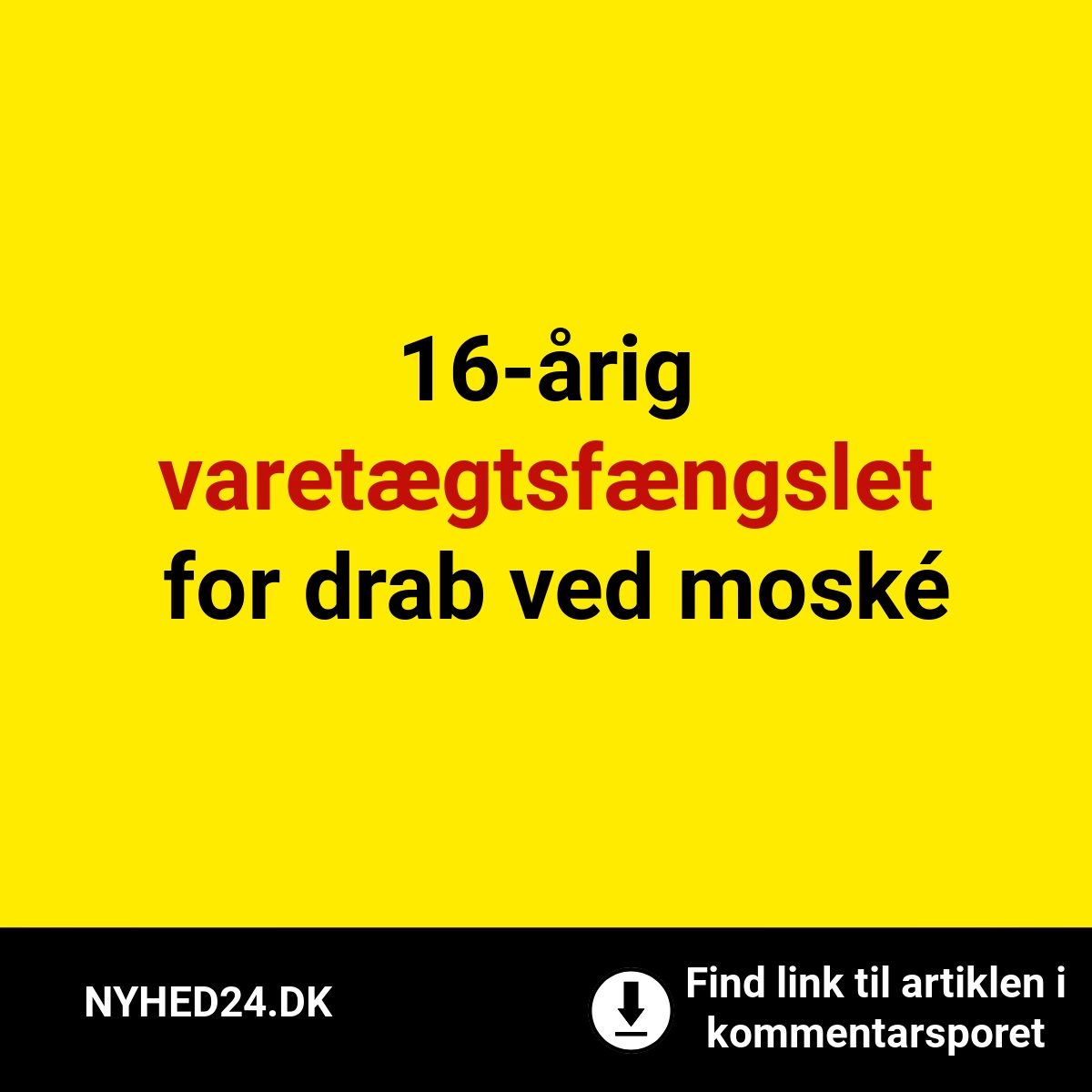 16-årig varetægtsfængslet for drab ved moské