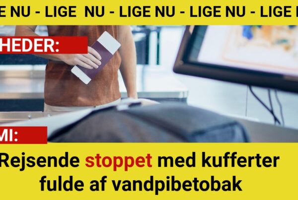 Rejsende stoppet med kufferter fulde af vandpibetobak