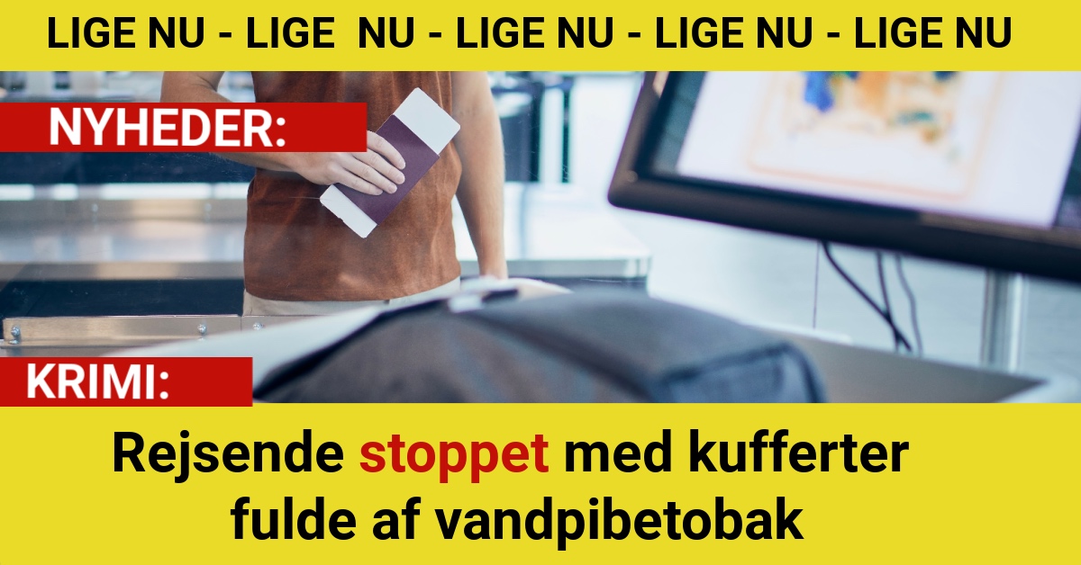 Rejsende stoppet med kufferter fulde af vandpibetobak