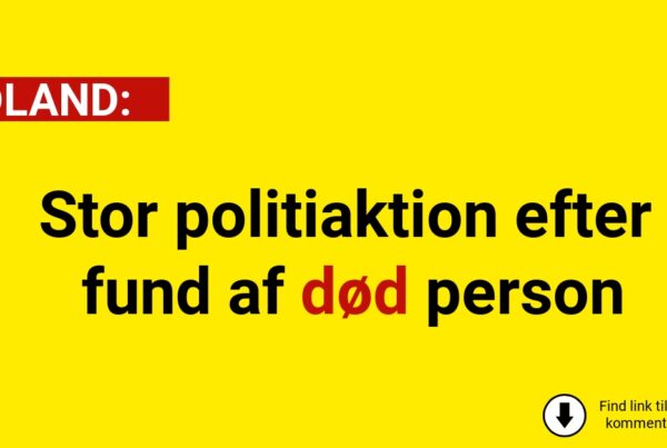 Stor politiaktion efter fund af død person