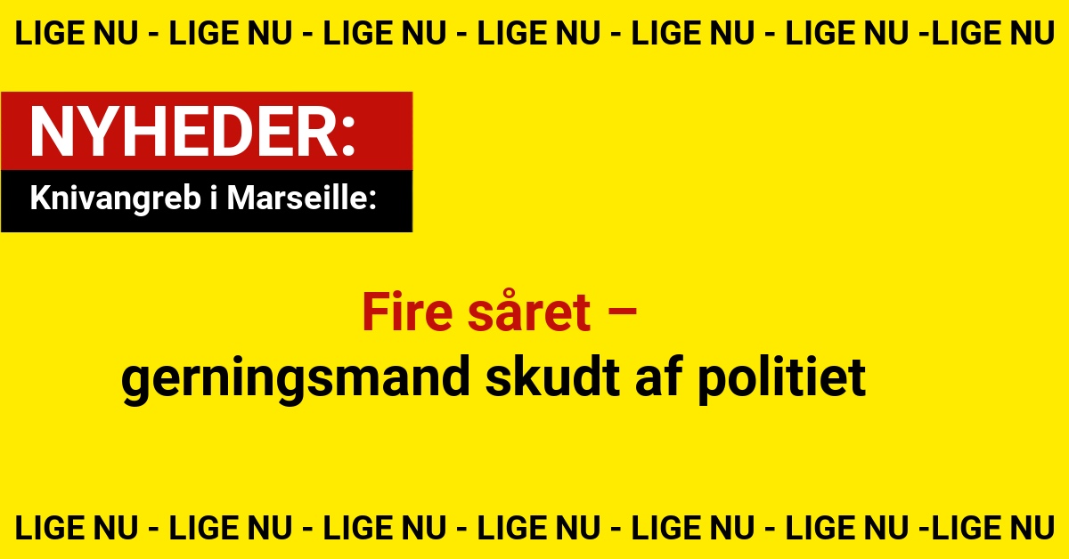 Knivangreb i Marseille: Fire såret – gerningsmand skudt af politiet