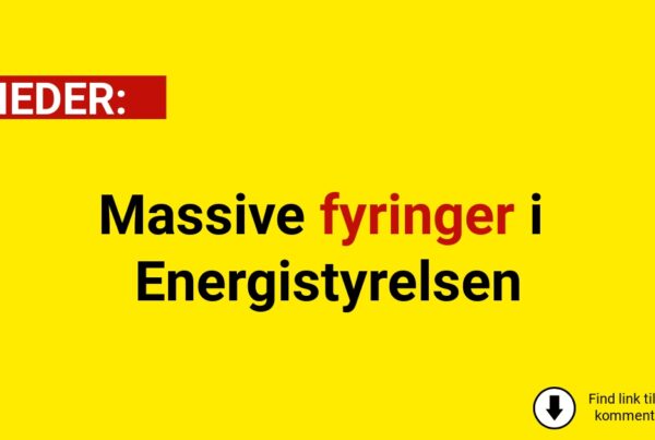 Massive fyringer i Energistyrelsen