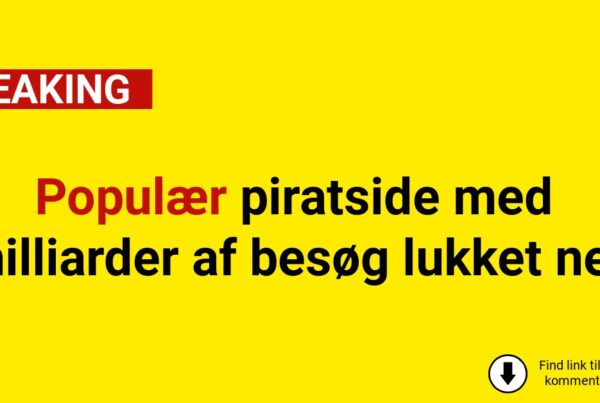 Populær piratside med milliarder af besøg lukket ned